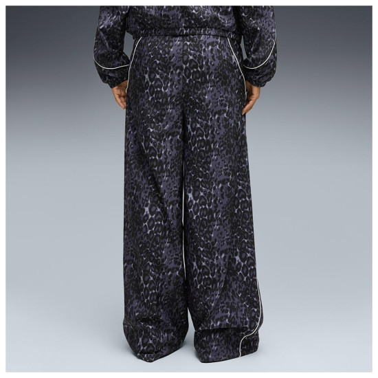 Puma Γυναικείο παντελόνι φόρμας Sport Relaxed Animal Printed Wide Leg Pants